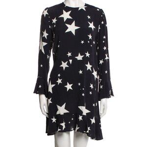 RIXO Black and White Star Pattern Dress - Size S